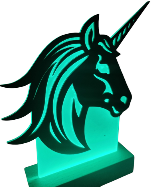 Unicorn Head LED Lamp